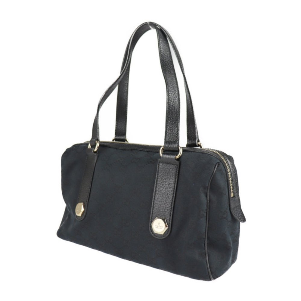 GUCCI Gucci handbag 152457 GG canvas leather black mini Boston - Picture 2 of 9